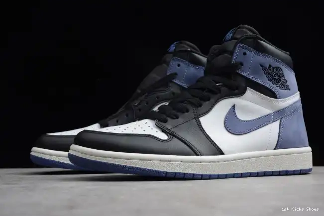 1st Kicks Shoes Jordan High Air 555088-115 OG Moon Blue 1 Retro 0517